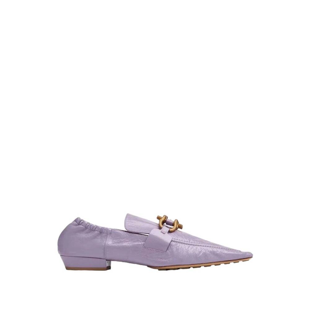 NEW BOTTEGA VENETA women's leather moccasins in lavender
